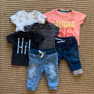 3 months boy t-shirts and jeans lot. CUTE!